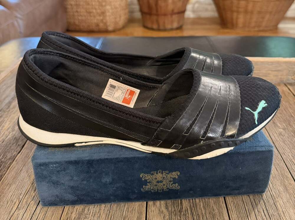 Puma Asha Alt 2 Women’s 11 Black Teal Slip-On Ballet Sneakers 187055-03 - Picture 9 of 11